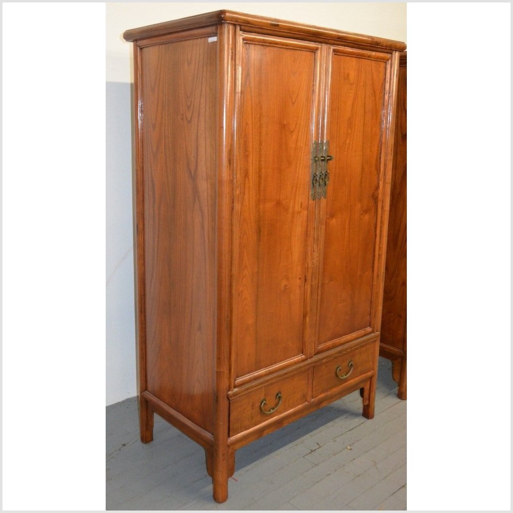 Pair of Antique Natural Finish Cabinets-2. Asian & Chinese Furniture, Art, Antiques, Vintage Home Décor for sale at FEA Home