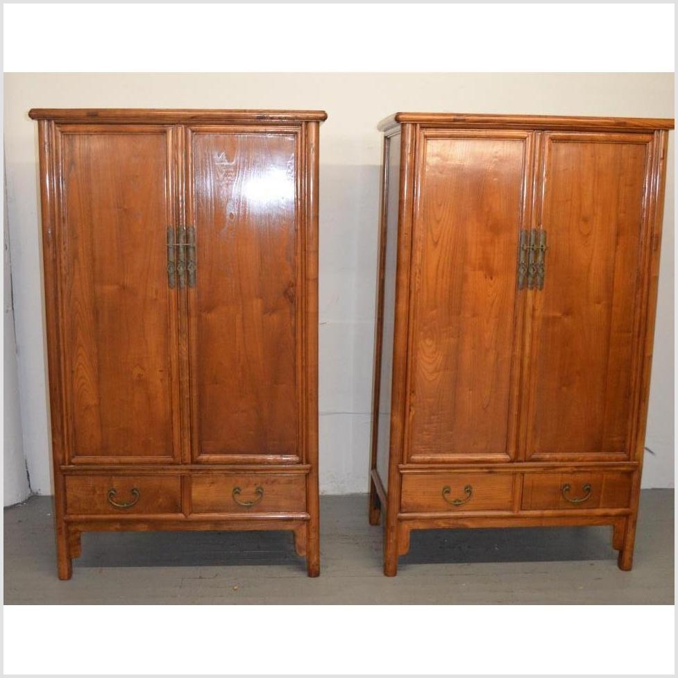 Pair of Antique Natural Finish Cabinets-4. Asian &amp; Chinese Furniture, Art, Antiques, Vintage Home Décor for sale at FEA Home