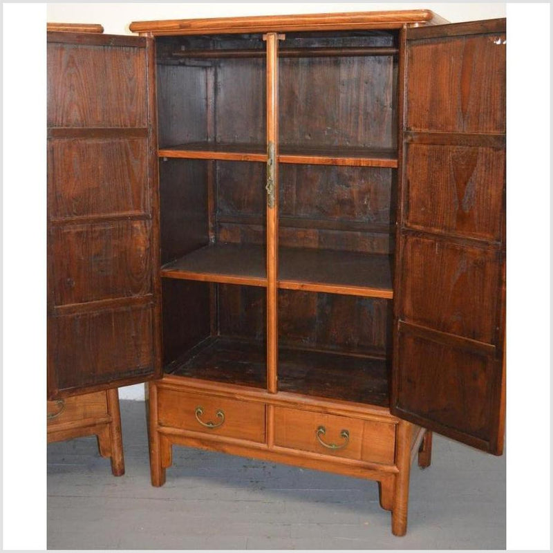 Pair of Antique Natural Finish Cabinets