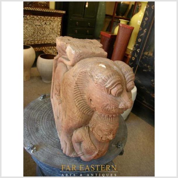 Pair of Indian Guardian Lion Wood Carvings-2. Asian & Chinese Furniture, Art, Antiques, Vintage Home Décor for sale at FEA Home
