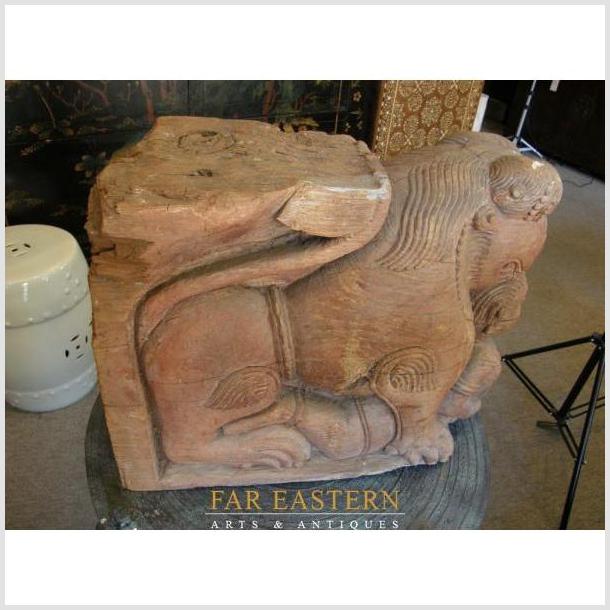 Pair of Indian Guardian Lion Wood Carvings-3. Asian &amp; Chinese Furniture, Art, Antiques, Vintage Home Décor for sale at FEA Home