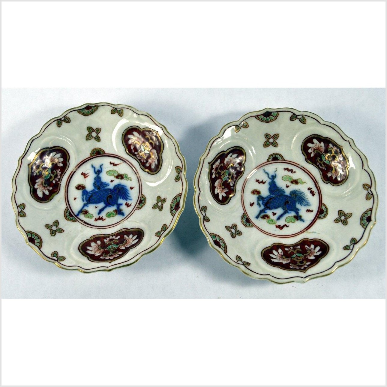Pair of Japanese Imari Plates-1. Asian & Chinese Furniture, Art, Antiques, Vintage Home Décor for sale at FEA Home