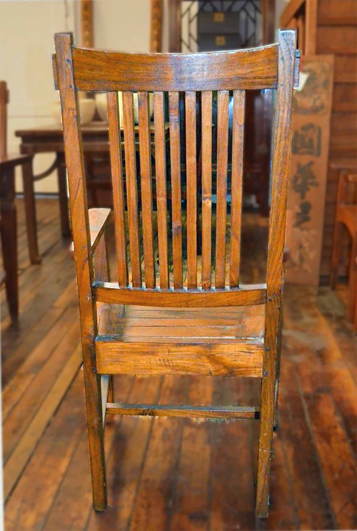 Pair of Teak Chairs with Arms-3. Asian &amp; Chinese Furniture, Art, Antiques, Vintage Home Décor for sale at FEA Home