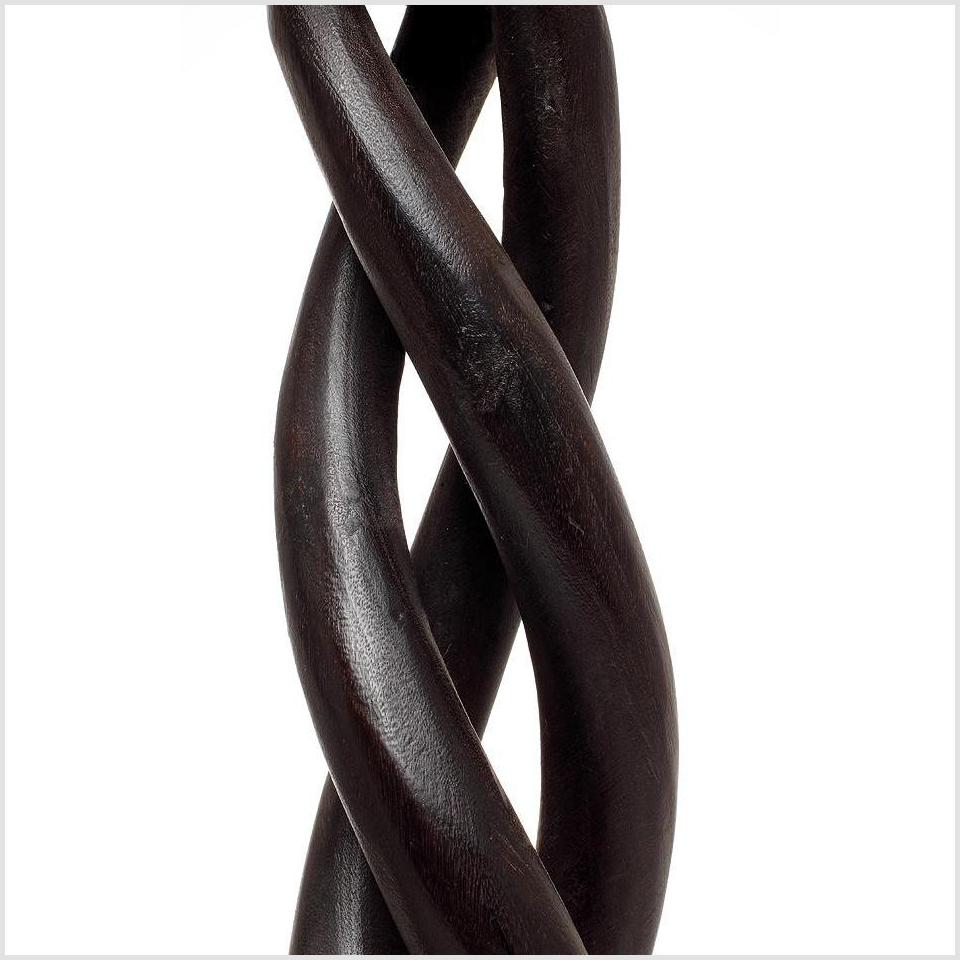 Pair of Vintage Indian Wooden Candlesticks with Spiral Design-2. Asian & Chinese Furniture, Art, Antiques, Vintage Home Décor for sale at FEA Home