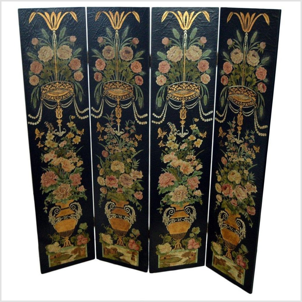 Four Panel Chinese Screen-1. Asian & Chinese Furniture, Art, Antiques, Vintage Home Décor for sale at FEA Home