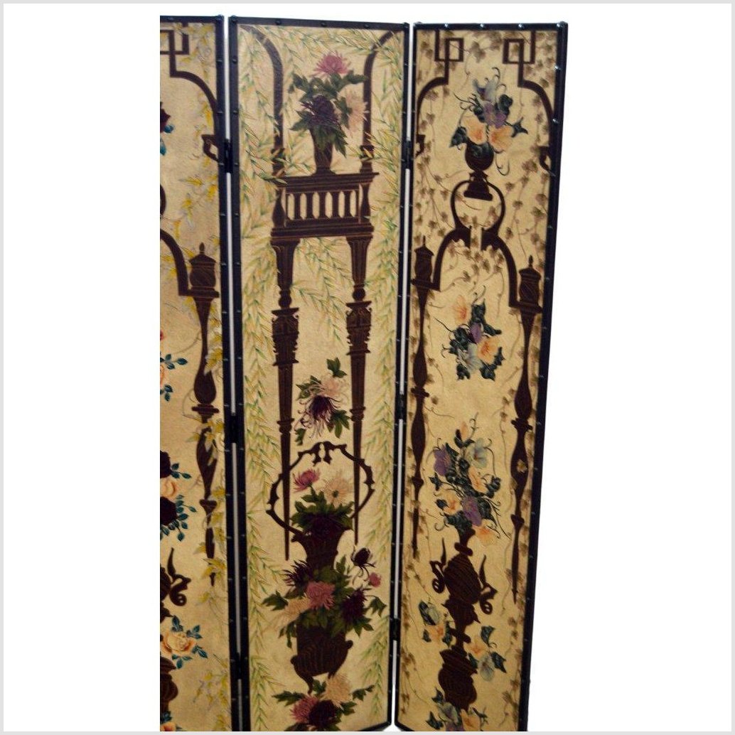 4- Panel Victorian Era Inspired Screen-2. Asian & Chinese Furniture, Art, Antiques, Vintage Home Décor for sale at FEA Home