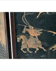 4-Panel Black Lacquered Screen with Chinoiserie-14. Asian & Chinese Furniture, Art, Antiques, Vintage Home Décor for sale at FEA Home