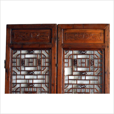 2-Panel Wooden Screen with Open Fretwork Design-YN2932-2. Asian & Chinese Furniture, Art, Antiques, Vintage Home Décor for sale at FEA Home