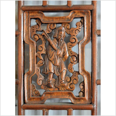 2-Panel Wooden Screen with Open Fretwork Design-YN2932-4. Asian & Chinese Furniture, Art, Antiques, Vintage Home Décor for sale at FEA Home
