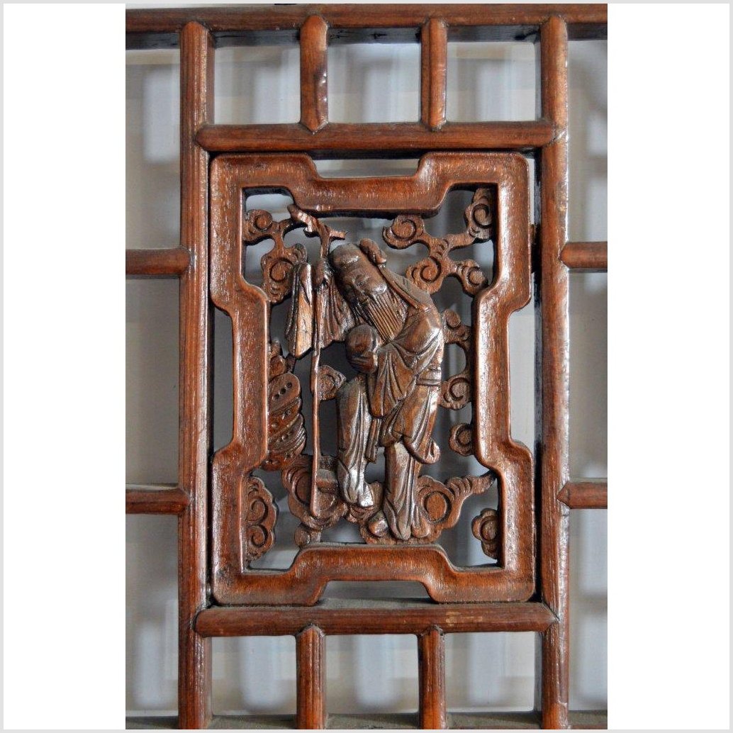 2-Panel Wooden Screen with Open Fretwork Design-5. Asian &amp; Chinese Furniture, Art, Antiques, Vintage Home Décor for sale at FEA Home