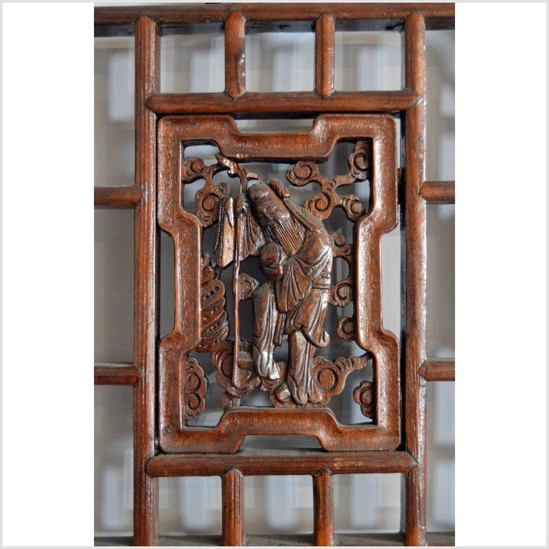 2-Panel Wooden Screen with Open Fretwork Design-YN2932-5. Asian & Chinese Furniture, Art, Antiques, Vintage Home Décor for sale at FEA Home