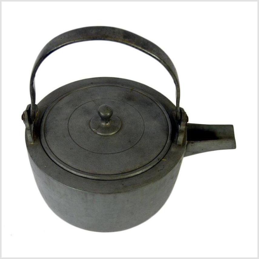 Pewter Meiji Teapot-2. Asian & Chinese Furniture, Art, Antiques, Vintage Home Décor for sale at FEA Home