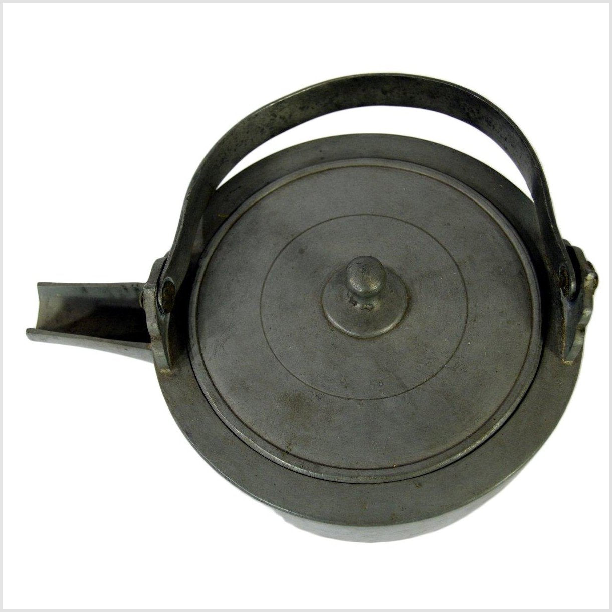 Pewter Meiji Teapot-5. Asian &amp; Chinese Furniture, Art, Antiques, Vintage Home Décor for sale at FEA Home