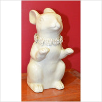 Porcelain Blanc de Chine Bunny Rabbit Statue- Asian Antiques, Vintage Home Decor & Chinese Furniture - FEA Home