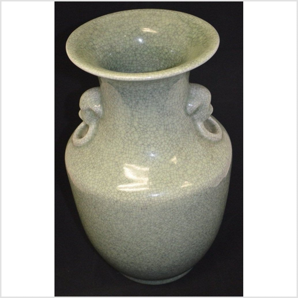 Porcelain Vase with Lion Ring Handle-2. Asian & Chinese Furniture, Art, Antiques, Vintage Home Décor for sale at FEA Home