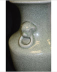 Porcelain Vase with Lion Ring Handle-3. Asian & Chinese Furniture, Art, Antiques, Vintage Home Décor for sale at FEA Home