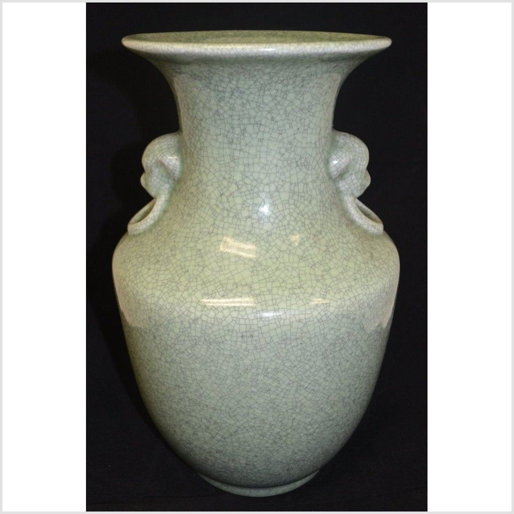 Porcelain Vase with Lion Ring Handle-1. Asian & Chinese Furniture, Art, Antiques, Vintage Home Décor for sale at FEA Home