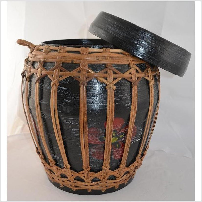 Rattan and Bamboo Lidded Basket- Asian Antiques, Vintage Home Decor & Chinese Furniture - FEA Home