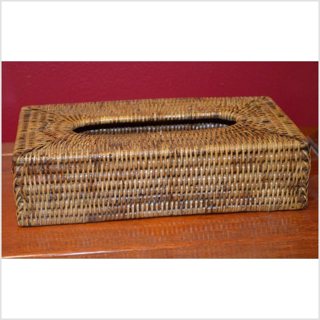 Rattan Tissue Box-2. Asian & Chinese Furniture, Art, Antiques, Vintage Home Décor for sale at FEA Home