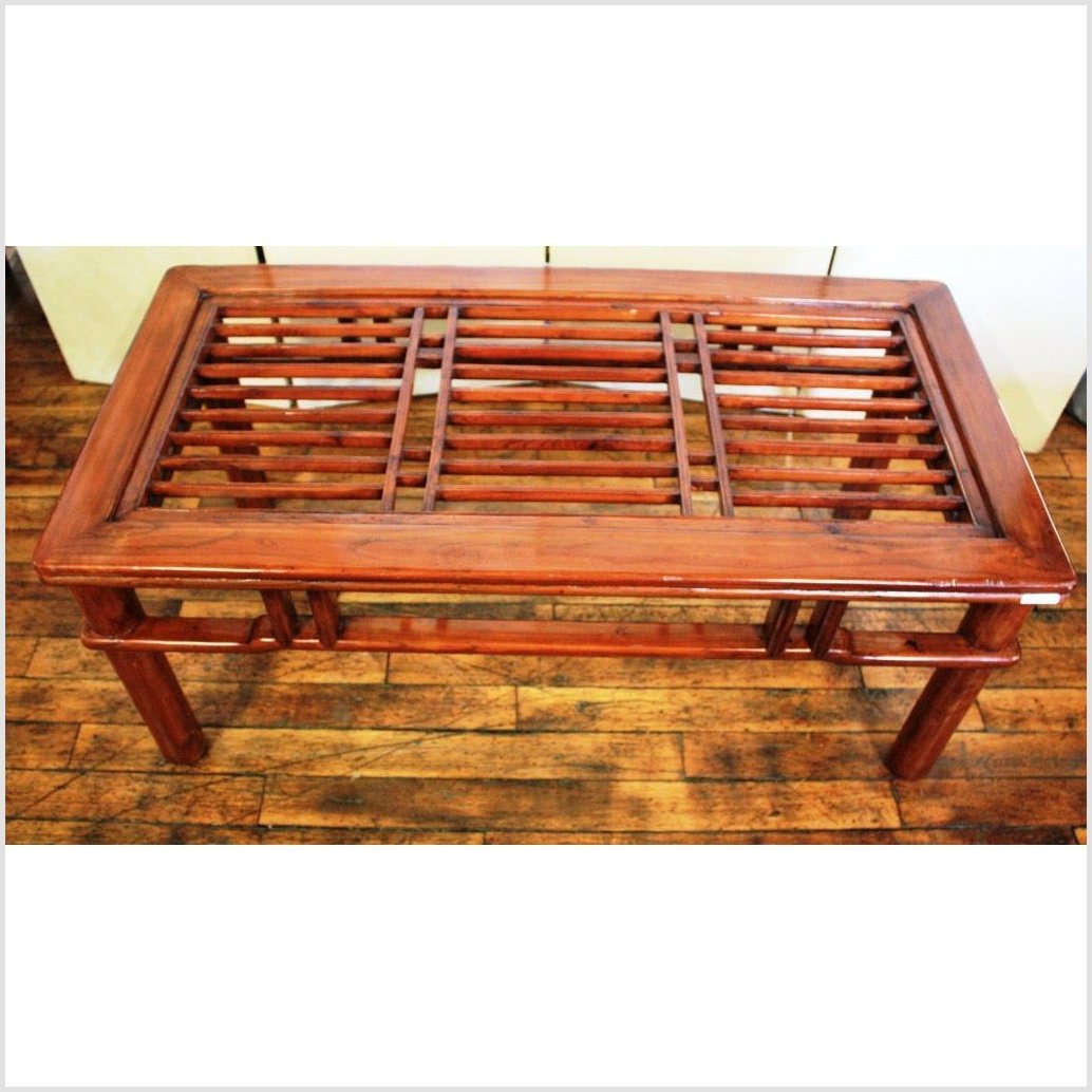 Rectangular Coffee Table with Open Grillwork-2. Asian & Chinese Furniture, Art, Antiques, Vintage Home Décor for sale at FEA Home