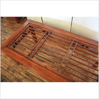 Rectangular Coffee Table with Open Grillwork