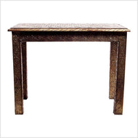 Rectangular Hammered Silver Table