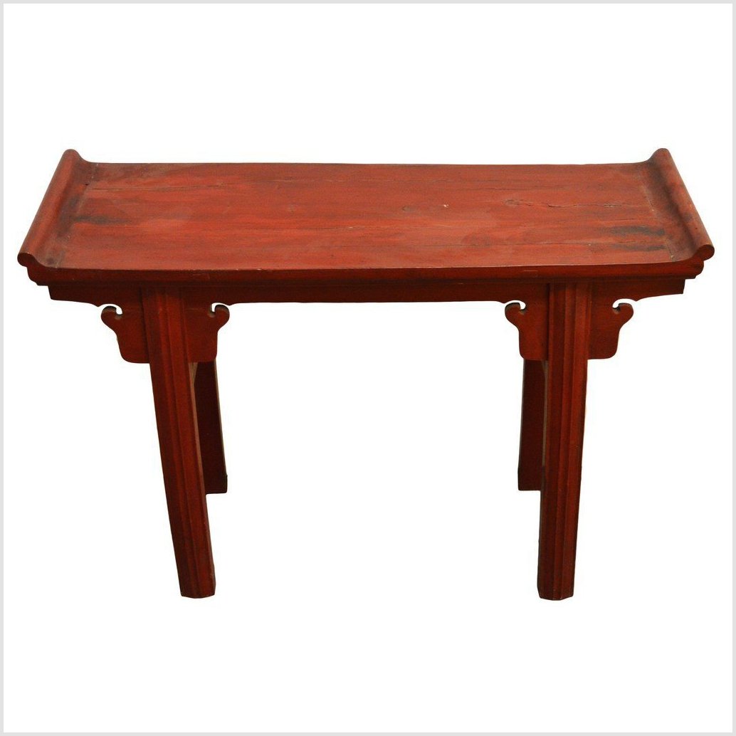 Red Patina Altar Table-4. Asian &amp; Chinese Furniture, Art, Antiques, Vintage Home Décor for sale at FEA Home
