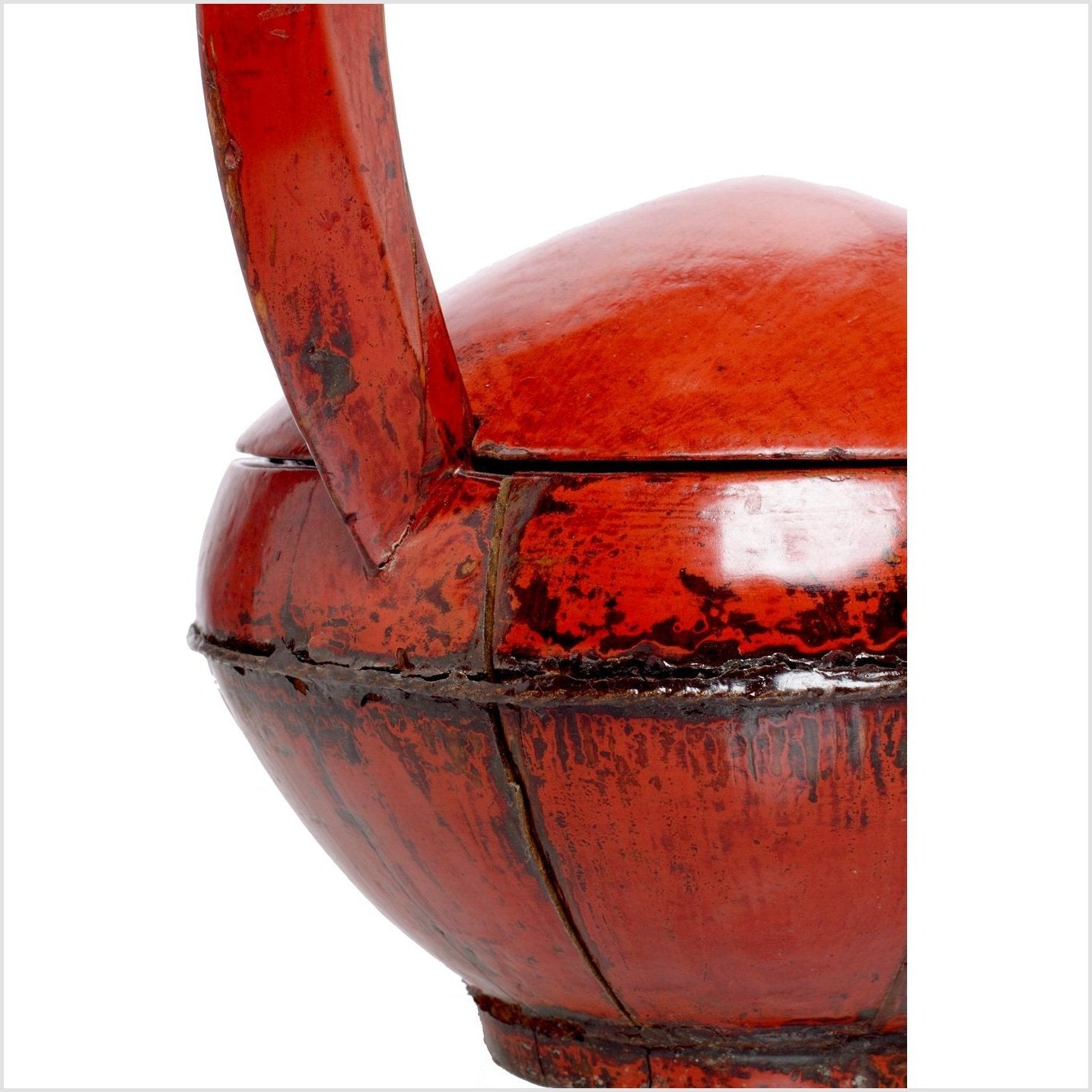 Red Wooden Picnic Basket-2. Asian & Chinese Furniture, Art, Antiques, Vintage Home Décor for sale at FEA Home