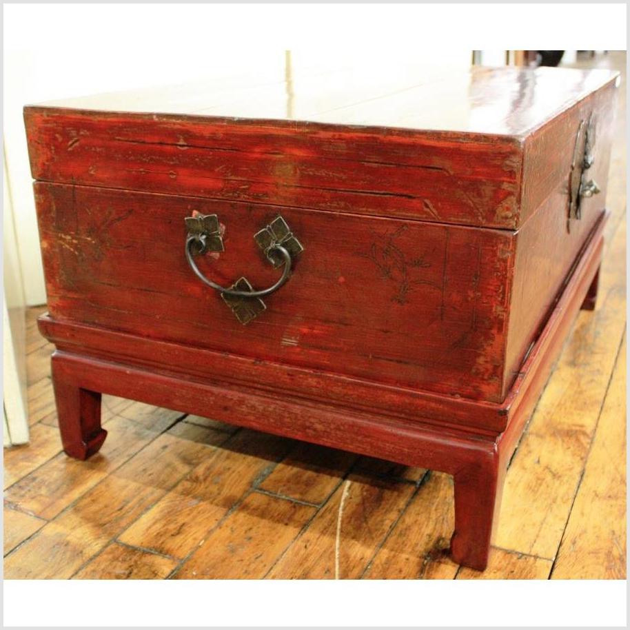 Reddish Lacquered Blanket Chest-2. Asian & Chinese Furniture, Art, Antiques, Vintage Home Décor for sale at FEA Home