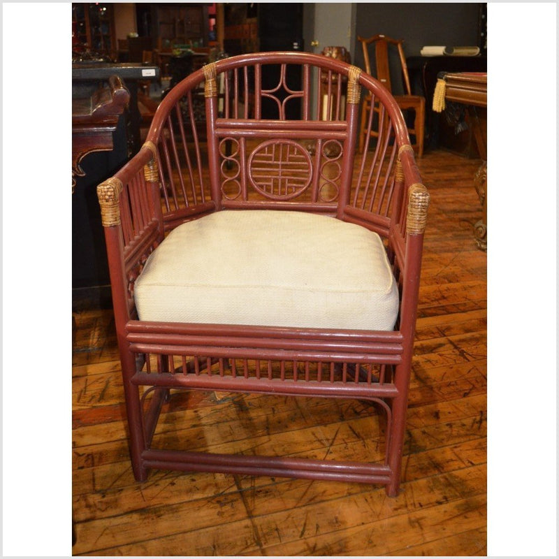 Reddish Rattan Side Chair