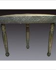 Repousse Nickel-Silver Demi-Lune Table-10. Asian & Chinese Furniture, Art, Antiques, Vintage Home Décor for sale at FEA Home
