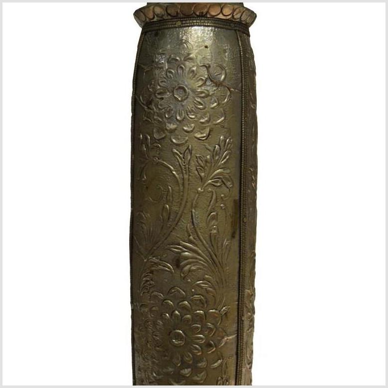 Repousse Nickel-Silver Demi-Lune Table-14. Asian &amp; Chinese Furniture, Art, Antiques, Vintage Home Décor for sale at FEA Home