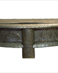 Repousse Nickel-Silver Demi-Lune Table-16. Asian & Chinese Furniture, Art, Antiques, Vintage Home Décor for sale at FEA Home