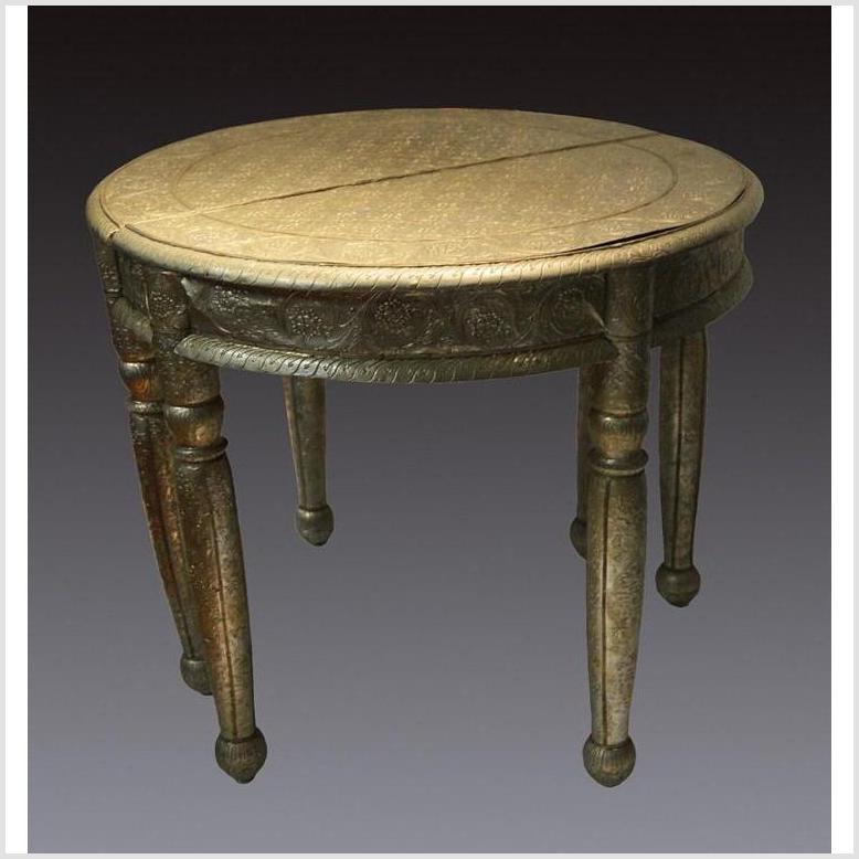 Hand-Repousse Nickel-Silver Demi Table 