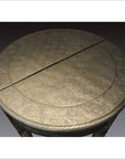 Repousse Nickel-Silver Demi-Lune Table-5. Asian & Chinese Furniture, Art, Antiques, Vintage Home Décor for sale at FEA Home