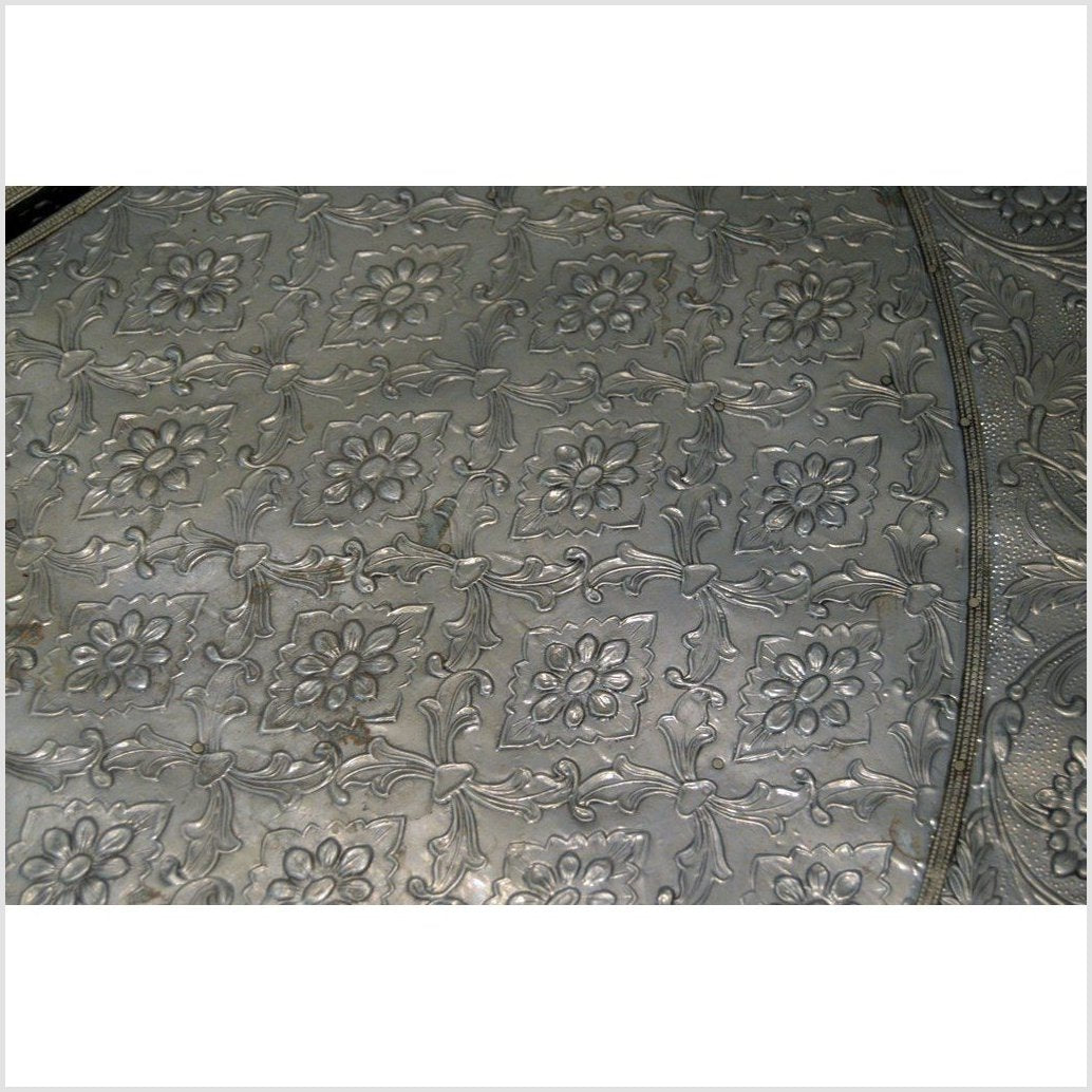 Repousse Nickel-Silver Demi-Lune Table-7. Asian &amp; Chinese Furniture, Art, Antiques, Vintage Home Décor for sale at FEA Home