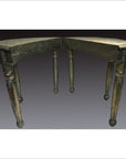 Repousse Nickel-Silver Demi-Lune Table-8. Asian & Chinese Furniture, Art, Antiques, Vintage Home Décor for sale at FEA Home
