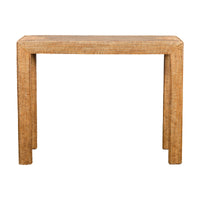 Midcentury Style Woven Rattan Console Table