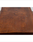 Rustic Indonesian Wooden Console Table with Single Plank Top and Pedestal Base-11. Asian & Chinese Furniture, Art, Antiques, Vintage Home Décor for sale at FEA Home