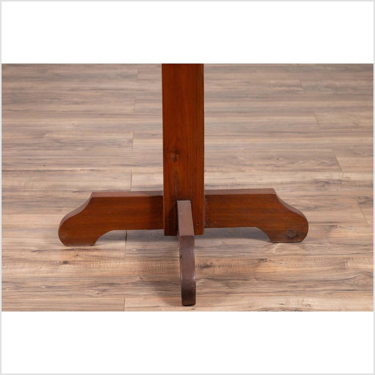 Rustic Indonesian Wooden Console Table with Single Plank Top and Pedestal Base-12. Asian &amp; Chinese Furniture, Art, Antiques, Vintage Home Décor for sale at FEA Home