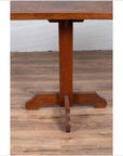 Rustic Indonesian Wooden Console Table with Single Plank Top and Pedestal Base-6. Asian & Chinese Furniture, Art, Antiques, Vintage Home Décor for sale at FEA Home