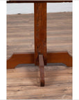 Rustic Indonesian Wooden Console Table with Single Plank Top and Pedestal Base-8. Asian & Chinese Furniture, Art, Antiques, Vintage Home Décor for sale at FEA Home