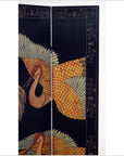 Black Lacquered 6-Panel Screen-7. Asian & Chinese Furniture, Art, Antiques, Vintage Home Décor for sale at FEA Home