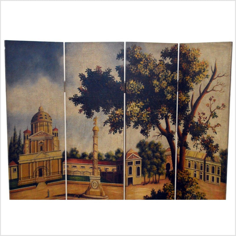 Chinese Vintage Hand-painted Room Divider with European Scene-YN2763-5. Asian & Chinese Furniture, Art, Antiques, Vintage Home Décor for sale at FEA Home
