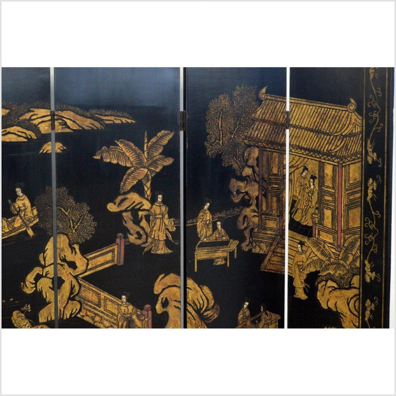 Chinese Vintage 8-Panel Back-to-back Chinoiseries Screen-YN2770-12. Asian & Chinese Furniture, Art, Antiques, Vintage Home Décor for sale at FEA Home