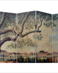 4-Panel Screen with Painting Reminiscent of Venice-4. Asian & Chinese Furniture, Art, Antiques, Vintage Home Décor for sale at FEA Home