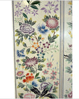 4-Panel Chinese Vintage Screen with Collage of Spring Flowers-7. Asian & Chinese Furniture, Art, Antiques, Vintage Home Décor for sale at FEA Home