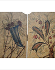 4-Panel Scalloped Style Floral Painted Screen-2. Asian & Chinese Furniture, Art, Antiques, Vintage Home Décor for sale at FEA Home