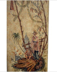 4-Panel Scalloped Style Floral Painted Screen-4. Asian & Chinese Furniture, Art, Antiques, Vintage Home Décor for sale at FEA Home