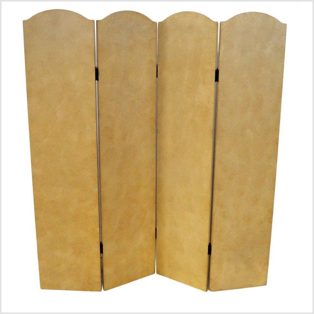 4-Panel Scalloped Style Floral Painted Screen-10. Asian &amp; Chinese Furniture, Art, Antiques, Vintage Home Décor for sale at FEA Home